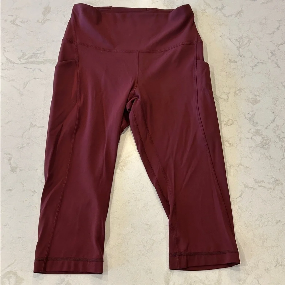 Lululemon Side Pocket Crop High Waist Leggings 22